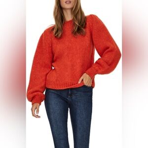 NWT Vero Moda Diana Mock Neck Sweater in Red Clay Size Small
